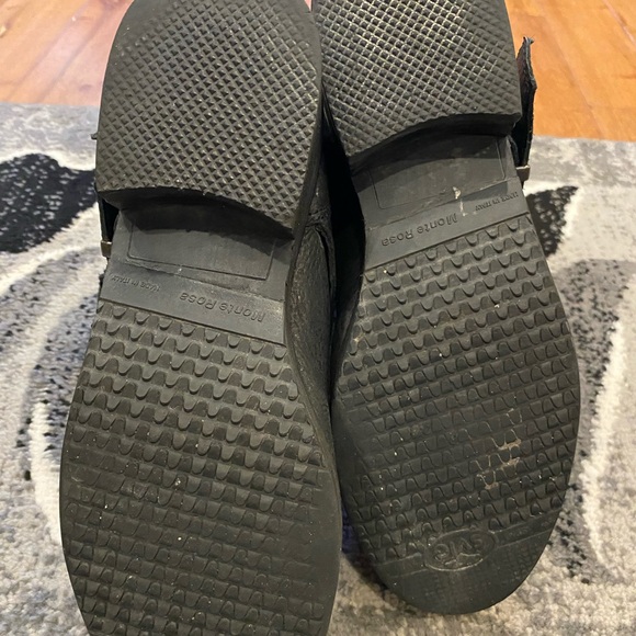 Leather black ankle boots. Pull and Bear brand, size 5 1/2-6. - Picture 5 of 9